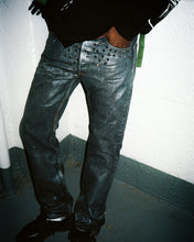 Load image into Gallery viewer, Chrome Studded Denim
