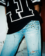 Load image into Gallery viewer, Capri Studded Denim
